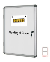 Bacheca per interni fondo bianco magnetico 4 fogli A4 verticale Bi-Office