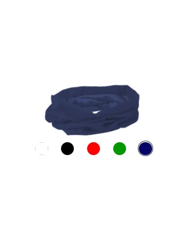 Bandana multiuso tubolare in tessuto elastico confezionata in busta singola con cartoncino illustrativo delle modalità d uso