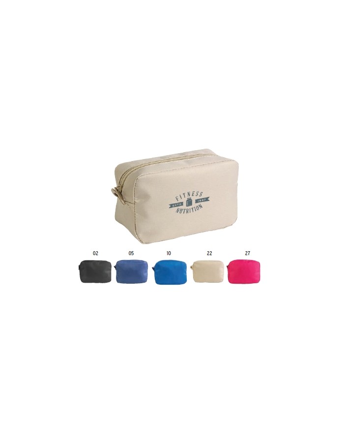 Beauty case in microfibra con chiusura zip
