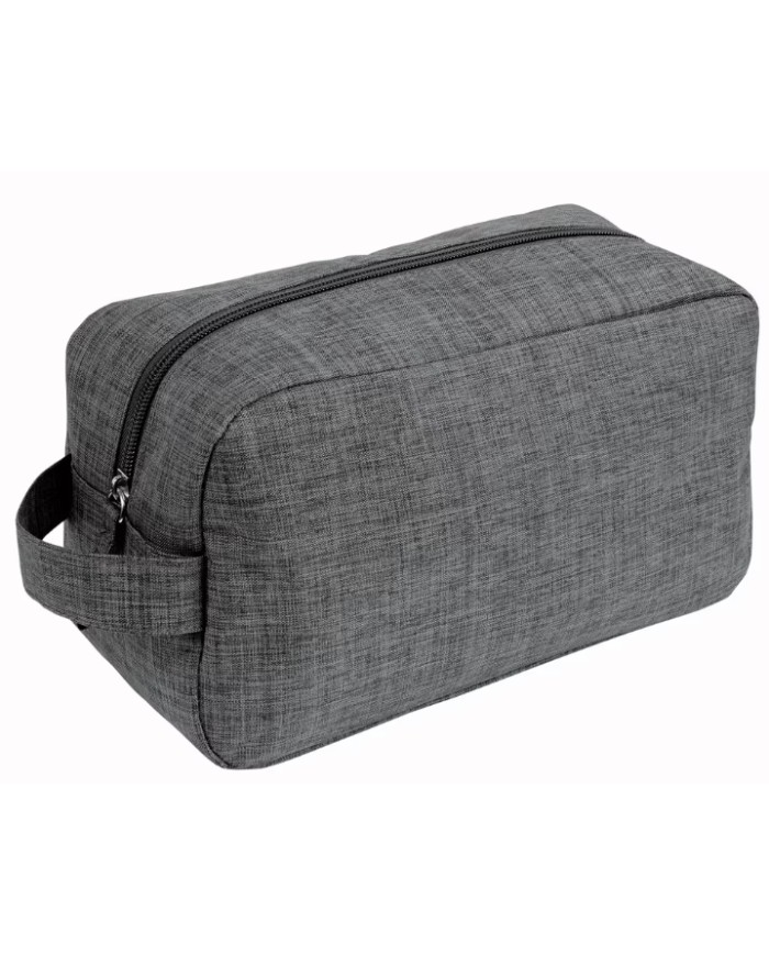 Beauty case in poliestere 300D tessuto melange con maniglia