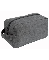 Beauty case in poliestere 300D tessuto melange con maniglia