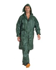 Cappotto impermeabile lungo con cappuccio verde Taglie: M-3XL