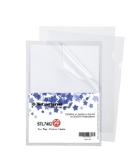 Cartelline a L Top liscio 22x30cm trasparente Starline conf. 50 pezzi
