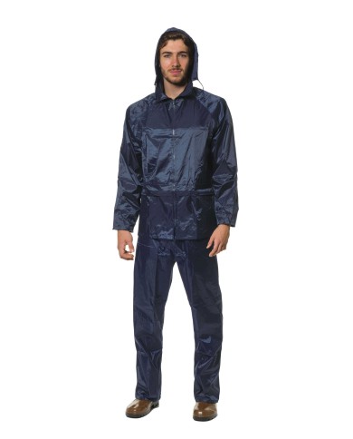 Completo antipioggia Nora (giacca+pantalone) blu Taglie: S-3XL