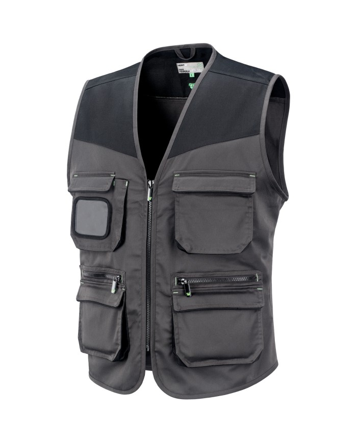DISCOVERY Gilet da lavoro stretch multitasche bicolore Taglie: S-XXXL
