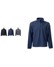 Felpa da uomo a mezza zip in micropolar tg.S-XXL