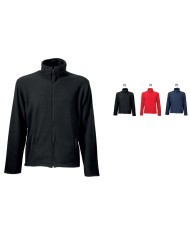 Felpa da uomo a zip intera in micropolar con 2 tasche Tg.S-XXL