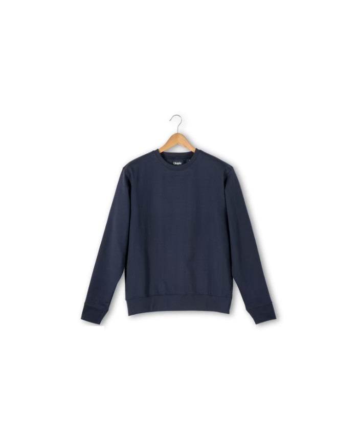Felpa girocollo 100% tessuto rigenerato Tg.XS-3XL