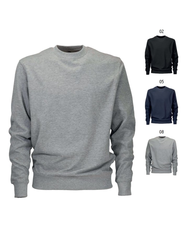 Felpa girocollo tinta unita tg.S-XXL