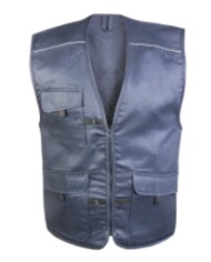 Gilet multi tasche profili rinfrangenti, chiusura a zip, 3 tasche frontali Tg.S-XXL