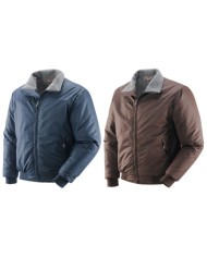 Giubbino New Bristol in poly/pu foderato in pile blu Tg.S-XXL