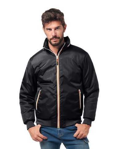 Giubbino Salomon5 in nylon imbottito nero con cerniera in contrasto Taglia: Dalla S alla XXXL