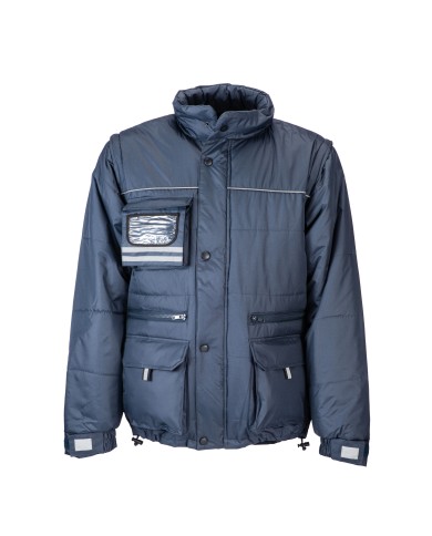 Giubbotto imbottito in poliestere pongee blu Taglie L/XL/XXL