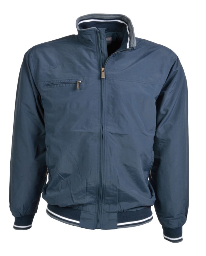 Giubbotto in nylon taslon foderato con rete, con 5 tasche con banda catarifrangente sul dorso Tg.S-XXL ***Fine serie