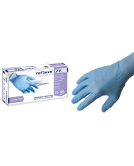 Guanti monouso nitrile blu senza polvere R77 3gr 100pz
