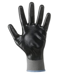 Guanto 13 Eco-NBR Nero in tessuto sintetico palmo impregnato in nitrile Tg.7-8-9-10 (Min.Mul./12)