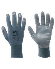Guanto Nit-Flex tessuto sintetico palmo impregnato in nitrile dorso aerato grigio Tg.7-8-9-10