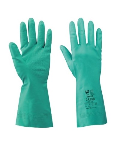 Guanto Nitrile Rnf-15 in nitrile verde Tg.7-8-9-10-11 (Min.Mul./12)