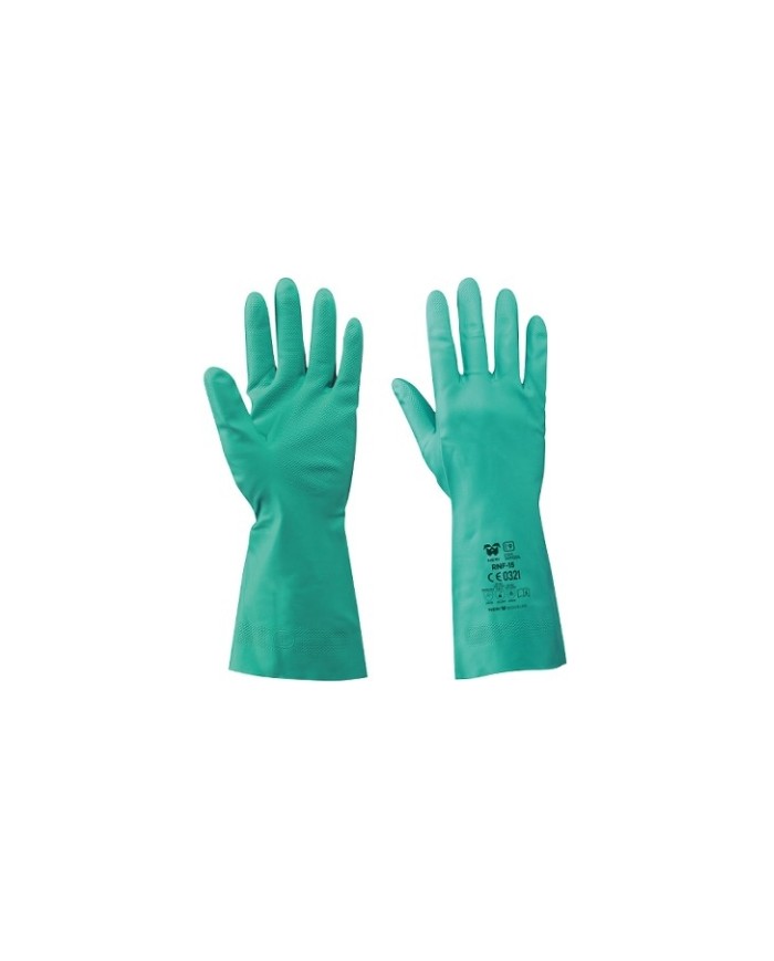 Guanto Nitrile Rnf-15 in nitrile verde Tg.7-8-9-10-11 (Min.Mul./12)