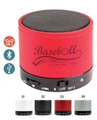 Mini altoparlante Bluetooth V 3.0 cilindrico in metallo con microfono per chiamate in vivavoce. Cavo Standard ricarica incluso