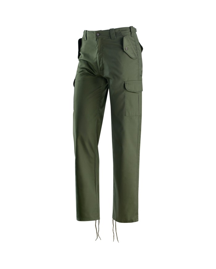 Pantalone Army verde in terital multitasche 215gr Tg.S-3XL
