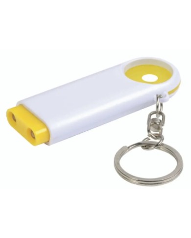 Portachiavi in plastica con gettone per carrello della spesa e luce a 2 led
