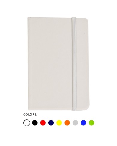 Quaderno in pu con elastico colorato, fogli a righe