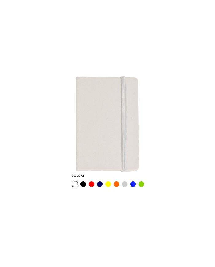 Quaderno in pu con elastico colorato, fogli a righe