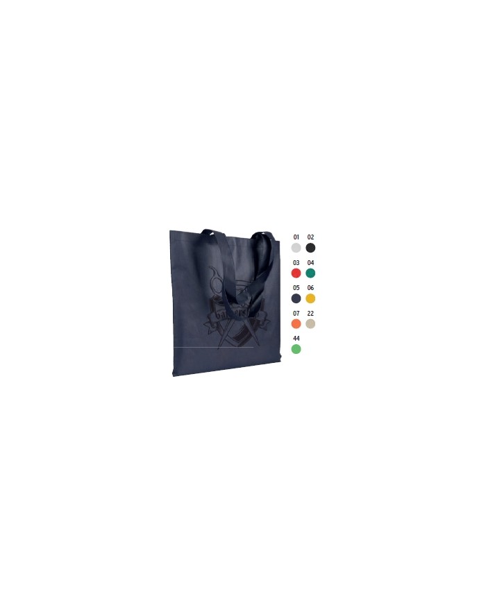 Shopper in TNT 80 g/m2 cucito, manici lunghi 42x38cm