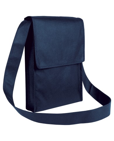 Shopper tascapane con soffietto in tnt 80 g/m2 cucito con tracolla