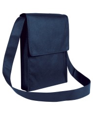 Shopper tascapane con soffietto in tnt 80 g/m2 cucito con tracolla