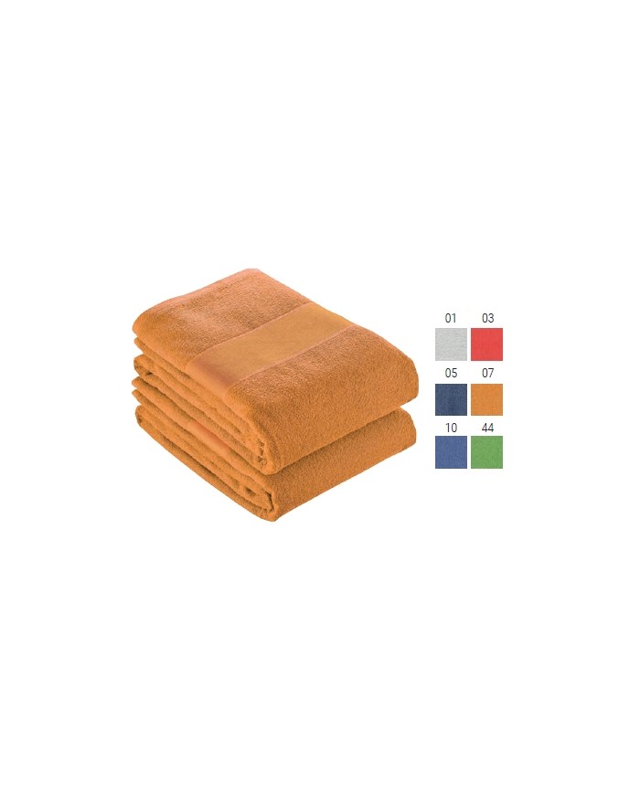 Telo spugna in cotone con banda 8 cm (80x150cm)