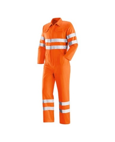 Tuta Eco Reflex A.V.  60% cotone-40% poliestere con bande retroriflettenti 240gr Tg.S-XXL
