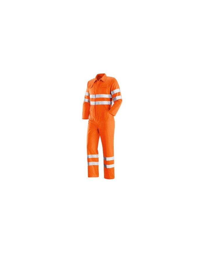 Tuta Eco Reflex A.V.  60% cotone-40% poliestere con bande retroriflettenti 240gr Tg.S-XXL