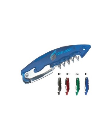 Apribottiglie con cavatappi e taglia-capsula