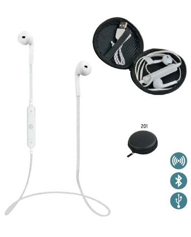 Auricolari stereo Bluetooth V 4.2 + EDR con microfono integrato confezionasto in custodia in EVA *In eaurimento