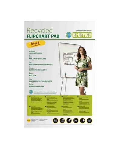 Blocchi per lavagna Earth 65x98cm 20fg bianco Bi-Office (Min.Mul./5)