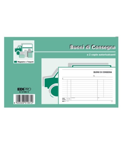 Blocco buoni di consegna 50/50 fogli ricalcanti 10x17cm Edipro