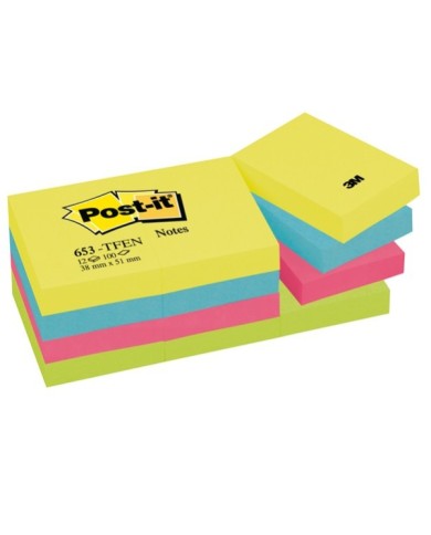 Blocco foglietti Colori Energy colori assortiti 38x51mm 72gr 100 fogli Post it (Min.Mul./12)