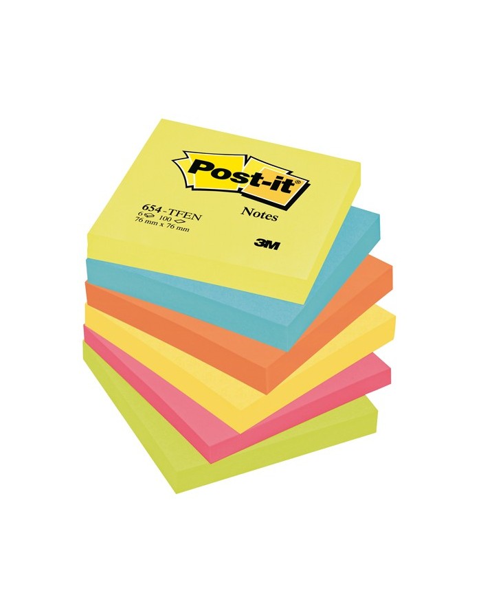 Blocco foglietti Colori Energy colori assortiti 76x76mm 72gr 100 fogli Post it (Min.Mul./6)