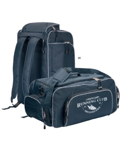 Borsone/zaino in poliestere 1680d con tracolla regolabile, 2 scomparti e tasca porta scarpe