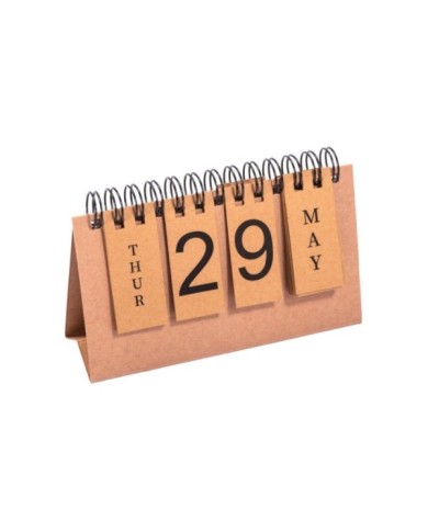 Calendario perpetuo in cartoncino con spirale (giorni e mesi in inglese)