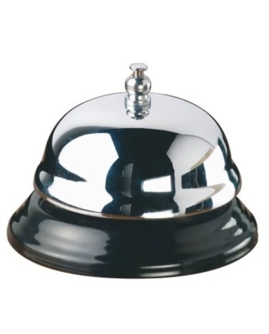 Campanello da banco in metallo cromato e PVC Ø10 cm