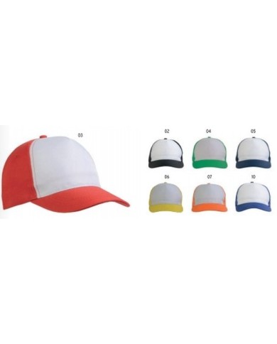 Cappellino in poliestere, 5 pannelli (regolazione a velcro)