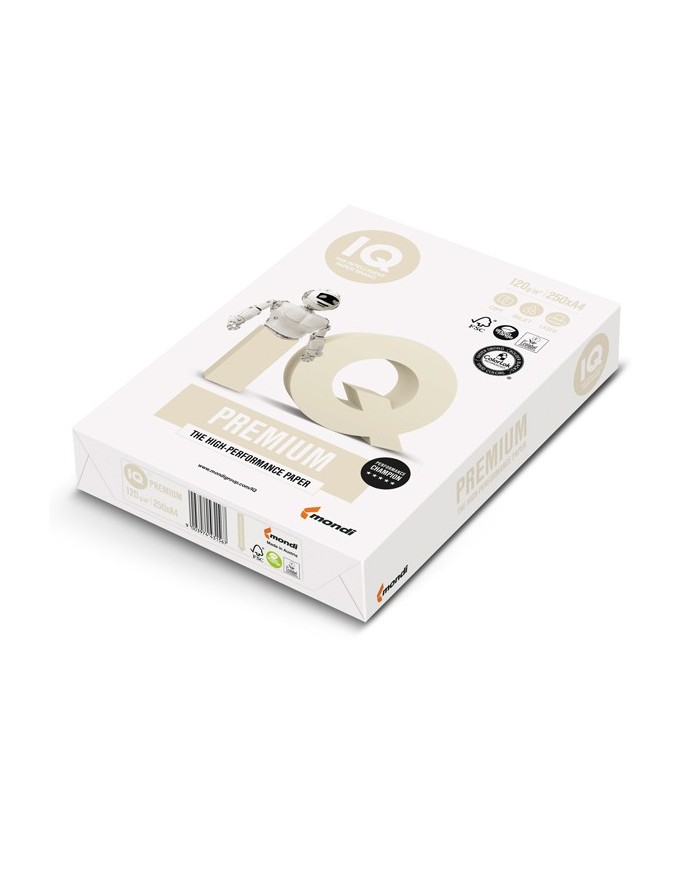 Carta IQ Premium A4 120 gr bianco Mondi conf. 250 fogli