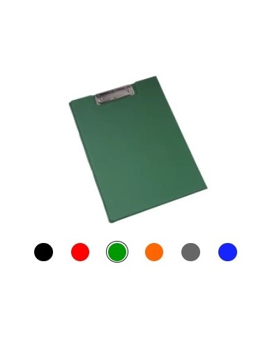 Cartella in plastica con portablocco a4, con molla e portapenna