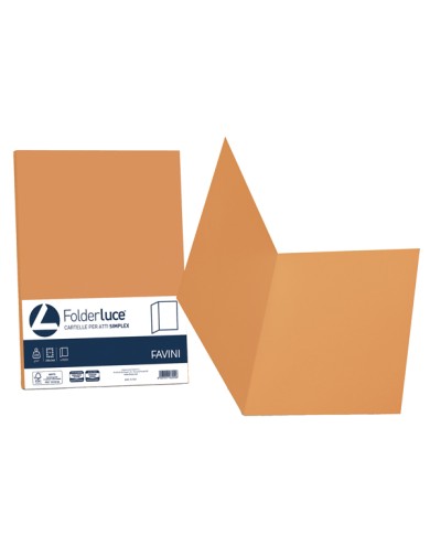 Cartelline semplici Luce 200gr 25x34cm arancio Favini conf. 50 pezzi