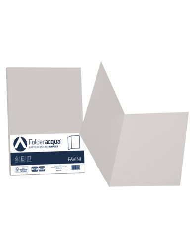 Cartelline semplici Luce 200gr 25x34cm ghiaccio Favini conf. 50 pezzi