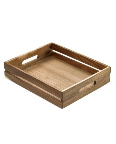 Cassetta rettangolare in legno di acacia 32,5x26,5x7cm