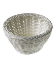 Cestino Vanity rotondo in polipropilene bianco Ø18x9cm